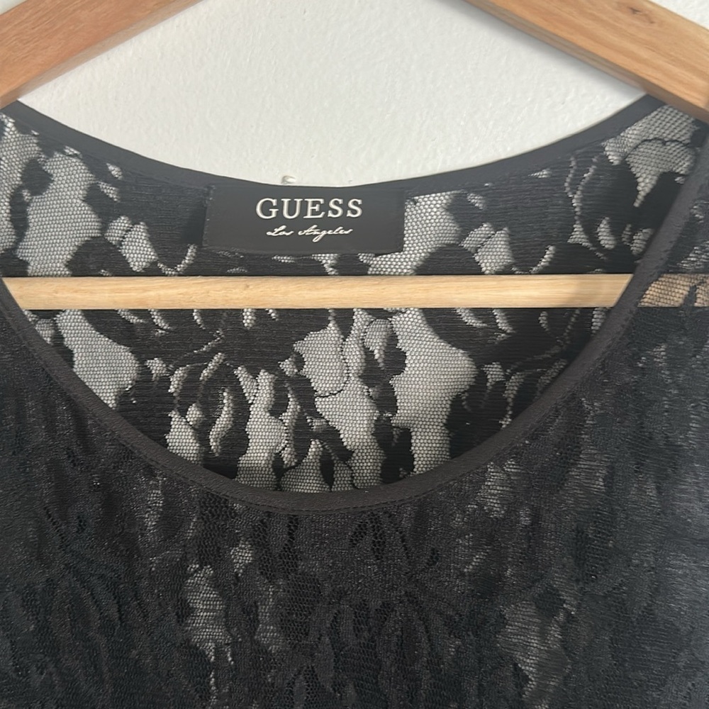 Guess Elegant Black Lace Midi Dress / EUC - Picture 3 of 8